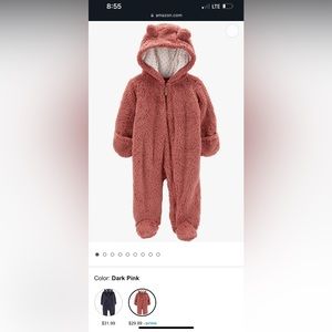 Carter’s Newborn Winter bear Onesie